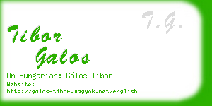 tibor galos business card